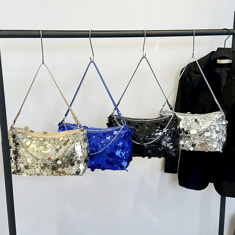 Sequin Chain Shoulder Bag Large Capacity Summer Style - Image 5