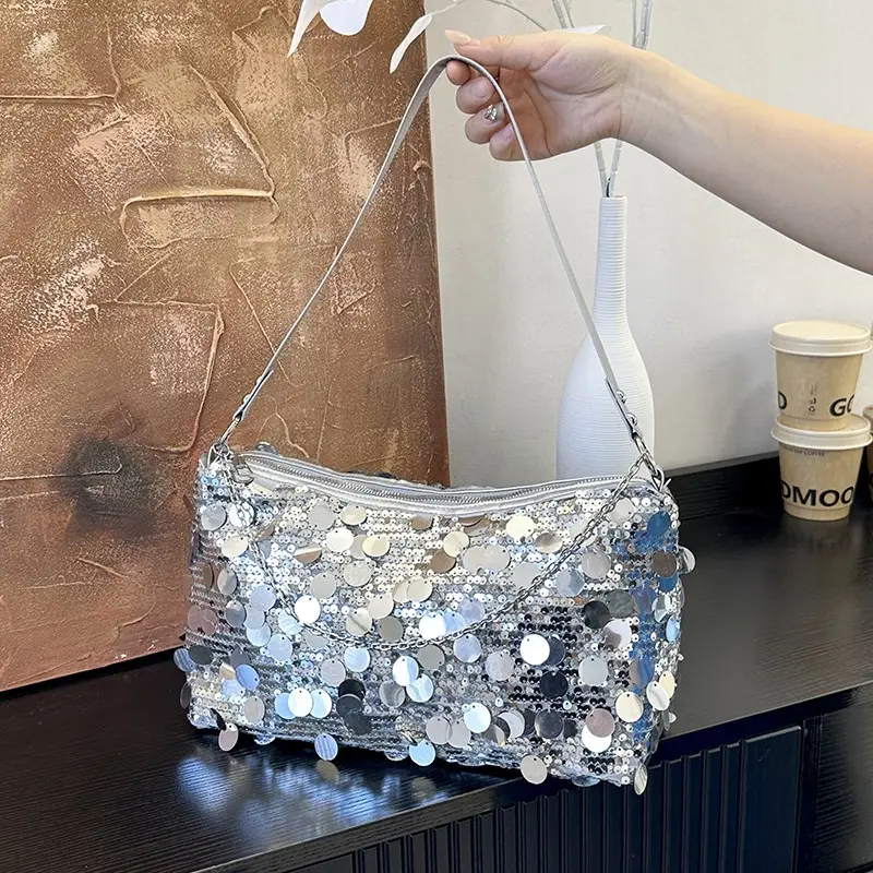Sequin Chain Shoulder Bag Large Capacity Summer Style - Image 7