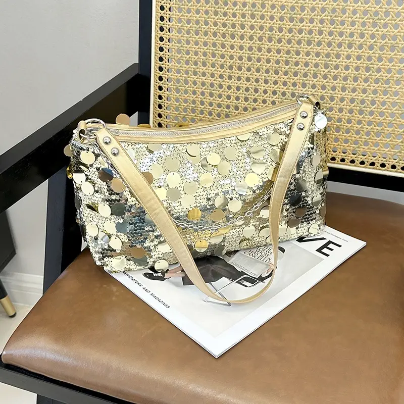Sequin Chain Shoulder Bag Large Capacity Summer Style - Image 8