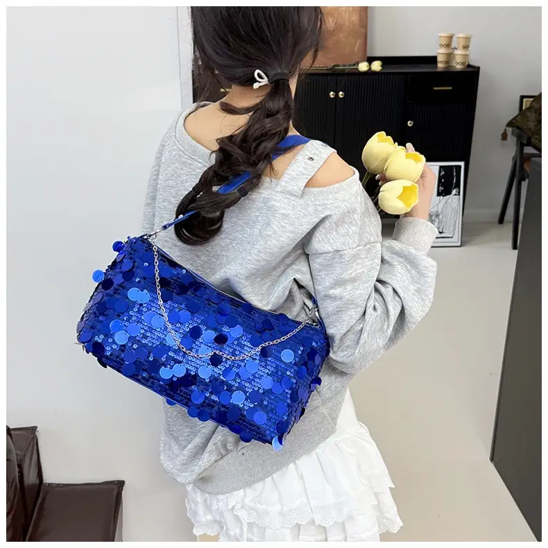 Sequin Chain Shoulder Bag Large Capacity Summer Style — feature 15