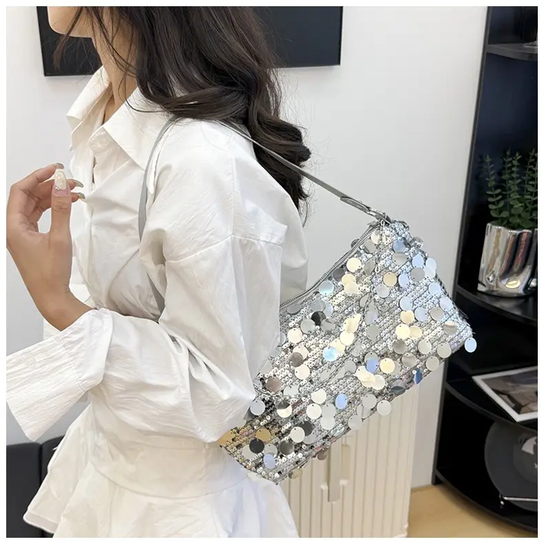 Sequin Chain Shoulder Bag Large Capacity Summer Style — feature 16