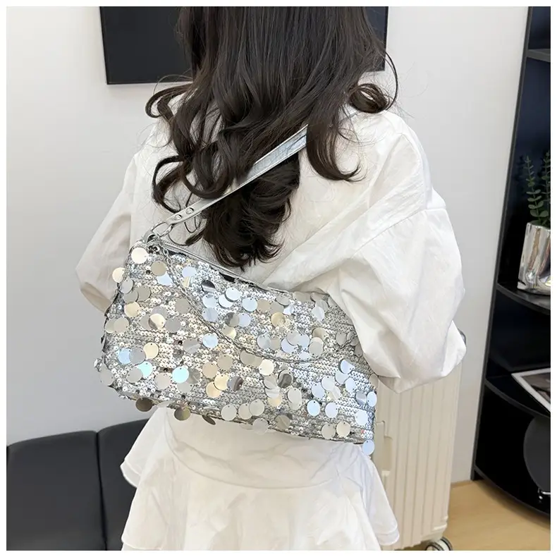 Sequin Chain Shoulder Bag Large Capacity Summer Style — feature 17