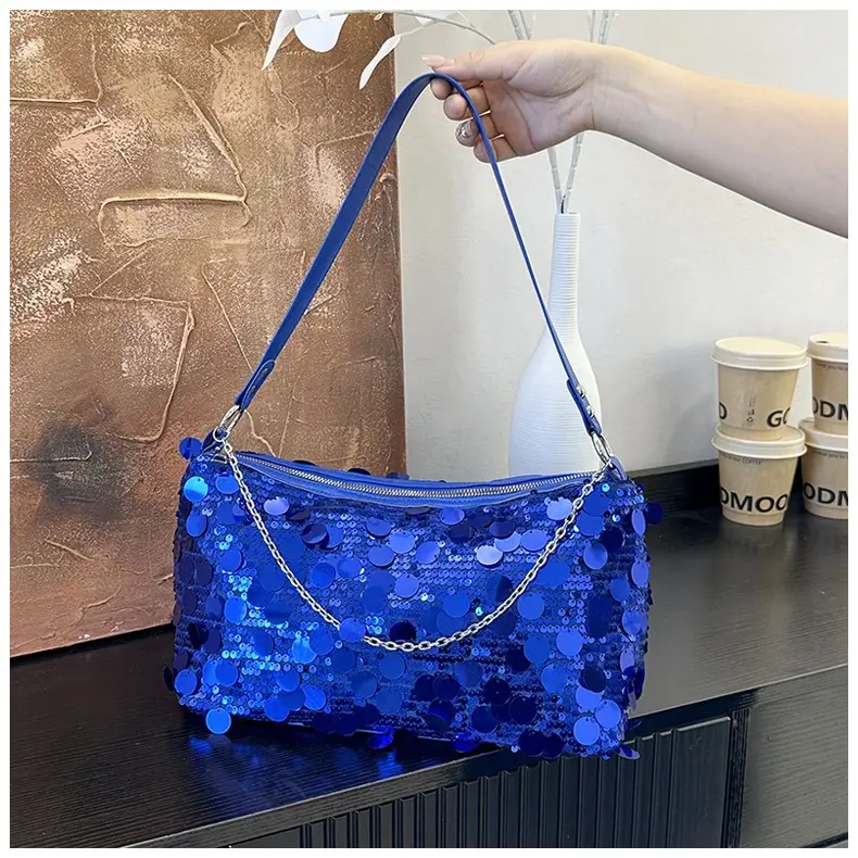 Sequin Chain Shoulder Bag Large Capacity Summer Style — feature 22