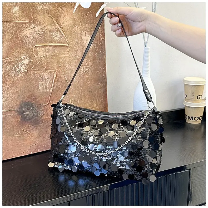 Sequin Chain Shoulder Bag Large Capacity Summer Style — feature 23