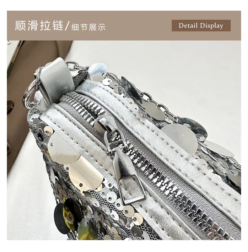 Sequin Chain Shoulder Bag Large Capacity Summer Style — feature 4