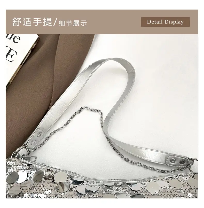 Sequin Chain Shoulder Bag Large Capacity Summer Style — feature 6