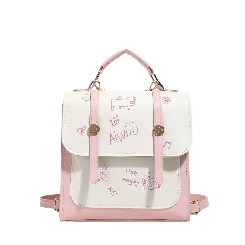Women's Pink & Cream Embroidered Shoulder Bag - Image 6