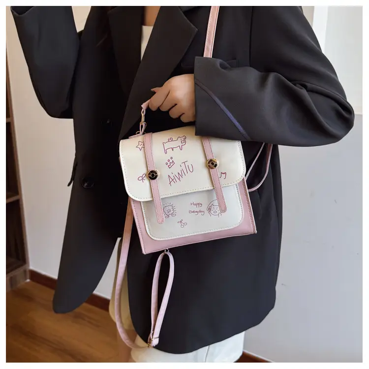 Women's Pink & Cream Embroidered Shoulder Bag — feature 13