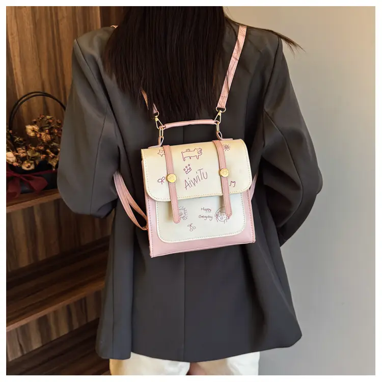 Women's Pink & Cream Embroidered Shoulder Bag — feature 14