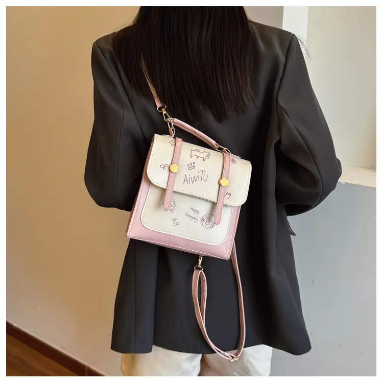 Women's Pink & Cream Embroidered Shoulder Bag — feature 15