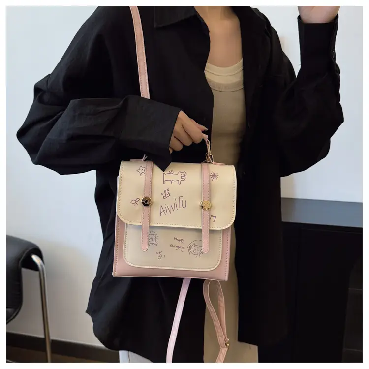 Women's Pink & Cream Embroidered Shoulder Bag — feature 17
