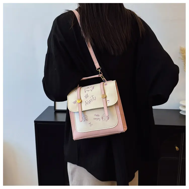 Women's Pink & Cream Embroidered Shoulder Bag — feature 19