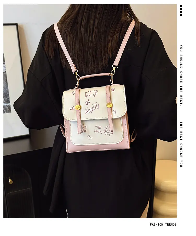 Women's Pink & Cream Embroidered Shoulder Bag — feature 2