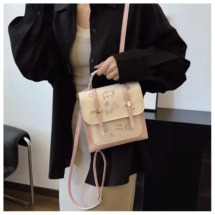 Women's Pink & Cream Embroidered Shoulder Bag — feature 20