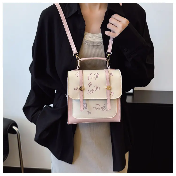 Women's Pink & Cream Embroidered Shoulder Bag — feature 21