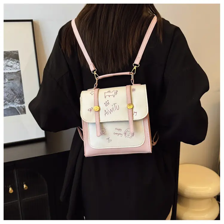 Women's Pink & Cream Embroidered Shoulder Bag — feature 22