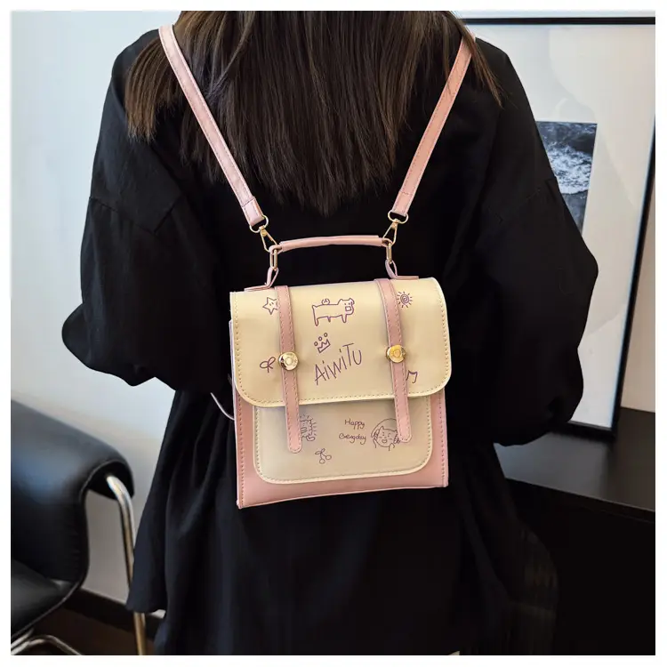 Women's Pink & Cream Embroidered Shoulder Bag — feature 23