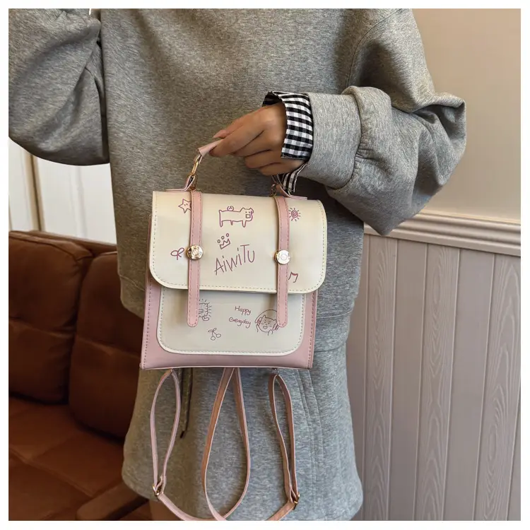 Women's Pink & Cream Embroidered Shoulder Bag — feature 25