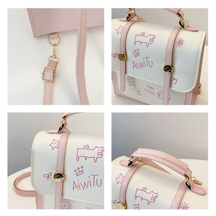 Women's Pink & Cream Embroidered Shoulder Bag — feature 28