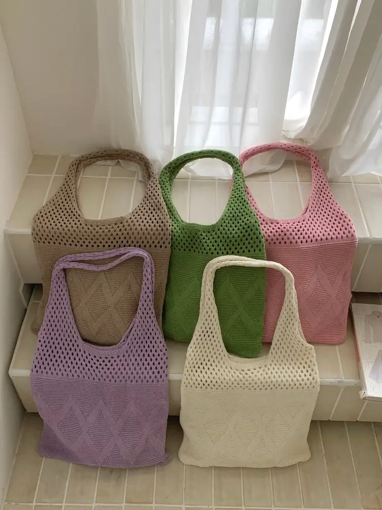 Pink Unicorn Knit Handbag for Women