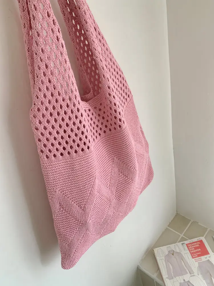 Pink Unicorn Knit Handbag for Women