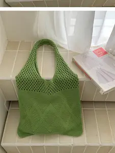 Pink Unicorn Knit Handbag for Women — feature 16
