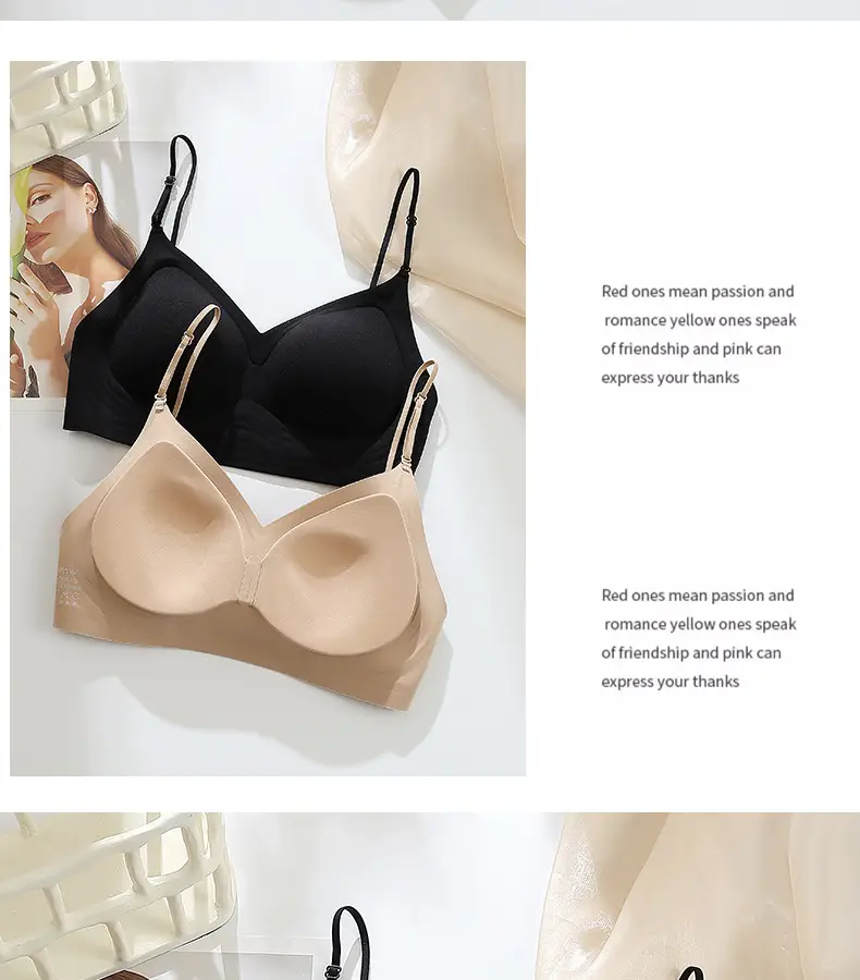 Liquid Foundation Intimates for Women's Beauty Back 2025 Hot Summer Spaghetti Straps Cross All-In-One Small Breast Push-Up Bra — feature 21