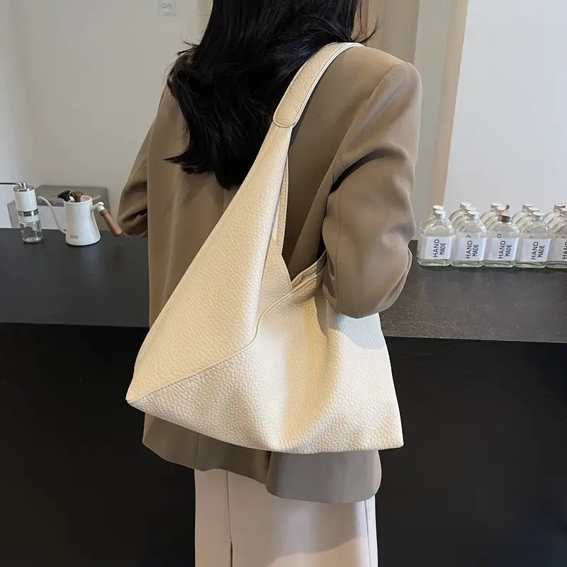 Women Retro Beige Shoulder Bag 2025 Summer — feature 1