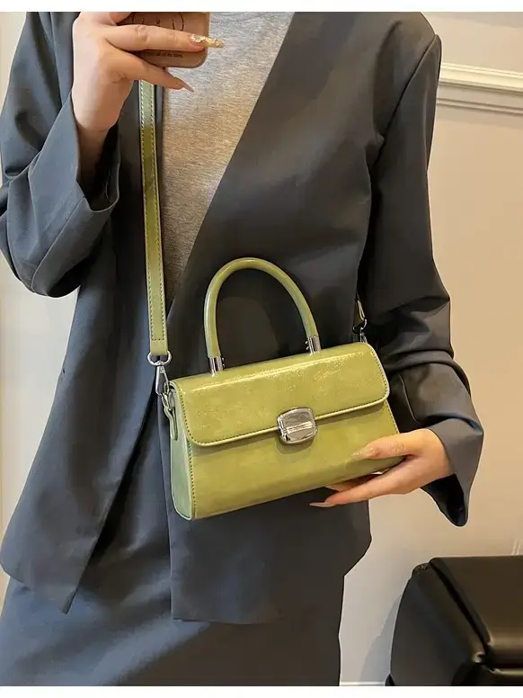 Black Textured Square Handbag for Women 2025 - Image 7