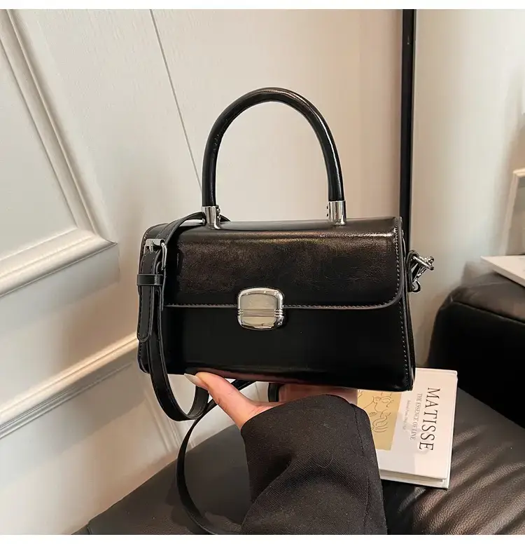 Black Textured Square Handbag for Women 2025 — feature 19