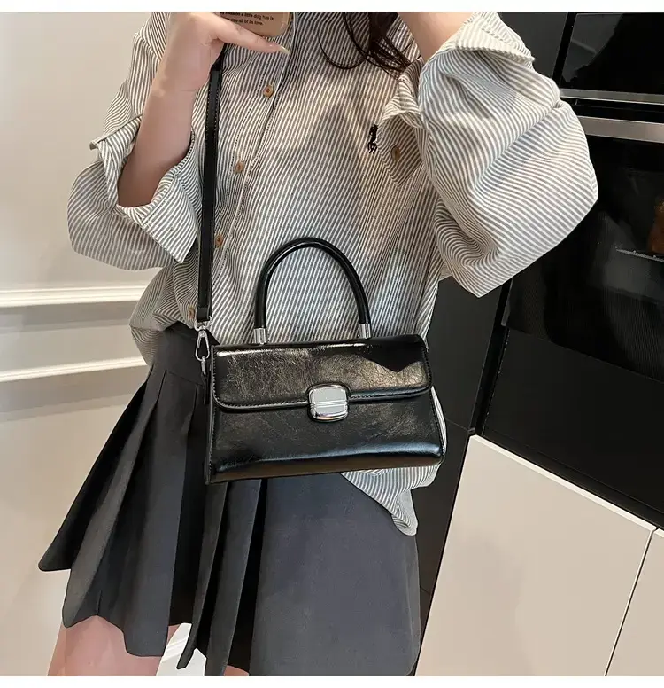 Black Textured Square Handbag for Women 2025 — feature 27