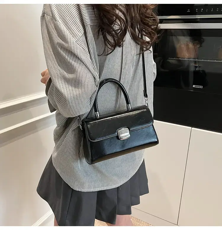 Black Textured Square Handbag for Women 2025 — feature 28