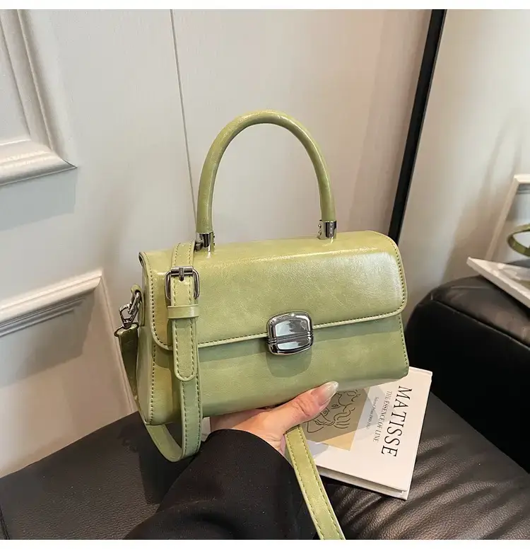 Black Textured Square Handbag for Women 2025 - Image 3