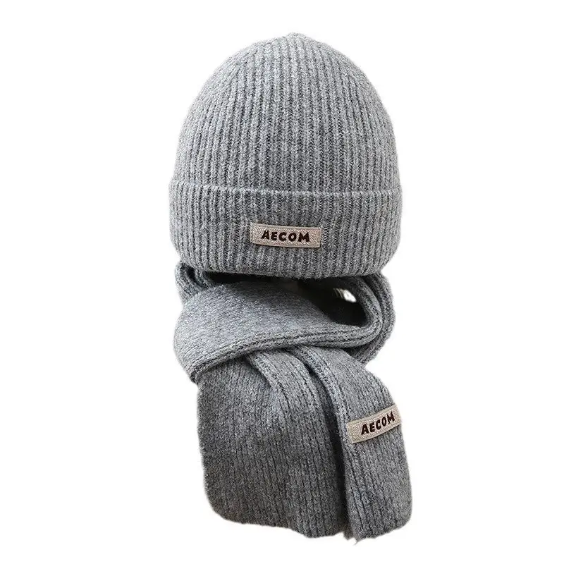 Children's Hat and Scarf Set for Older Kidsren in Autumn and Winter Windproof and Warm Baby Woolen Hat for Boys and Girls Ear Protection Hat