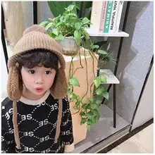 Children's Hat and Scarf Set for Older Kidsren in Autumn and Winter Windproof and Warm Baby Woolen Hat for Boys and Girls Ear Protection Hat — feature 11