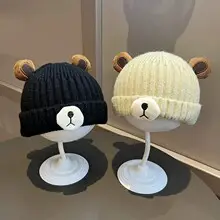 Children's Hat and Scarf Set for Older Kidsren in Autumn and Winter Windproof and Warm Baby Woolen Hat for Boys and Girls Ear Protection Hat — feature 13