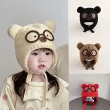 Children's Hat and Scarf Set for Older Kidsren in Autumn and Winter Windproof and Warm Baby Woolen Hat for Boys and Girls Ear Protection Hat — feature 19