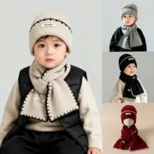 Children's Hat and Scarf Set for Older Kidsren in Autumn and Winter Windproof and Warm Baby Woolen Hat for Boys and Girls Ear Protection Hat — feature 31