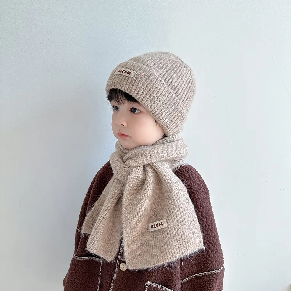 Children's Hat and Scarf Set for Older Kidsren in Autumn and Winter Windproof and Warm Baby Woolen Hat for Boys and Girls Ear Protection Hat — feature 51