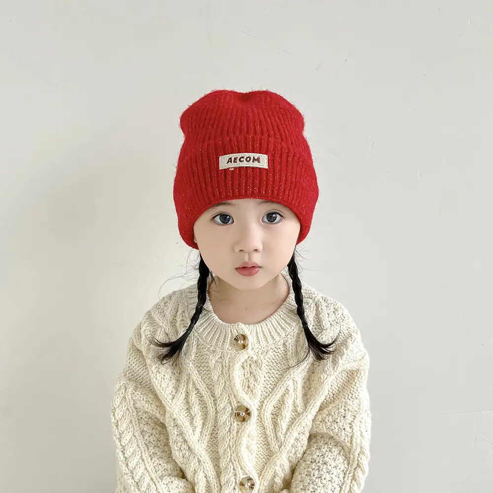 Children's Hat and Scarf Set for Older Kidsren in Autumn and Winter Windproof and Warm Baby Woolen Hat for Boys and Girls Ear Protection Hat — feature 57