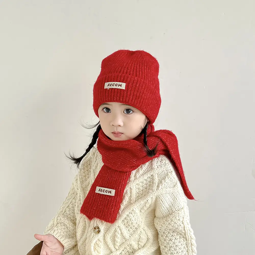 Children's Hat and Scarf Set for Older Kidsren in Autumn and Winter Windproof and Warm Baby Woolen Hat for Boys and Girls Ear Protection Hat — feature 58