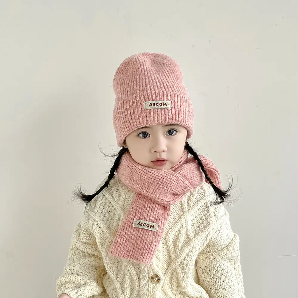 Children's Hat and Scarf Set for Older Kidsren in Autumn and Winter Windproof and Warm Baby Woolen Hat for Boys and Girls Ear Protection Hat — feature 60