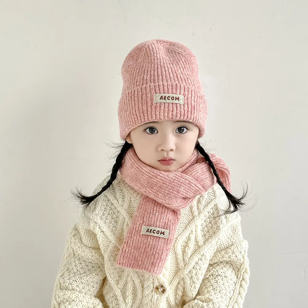 Children's Hat and Scarf Set for Older Kidsren in Autumn and Winter Windproof and Warm Baby Woolen Hat for Boys and Girls Ear Protection Hat — feature 62
