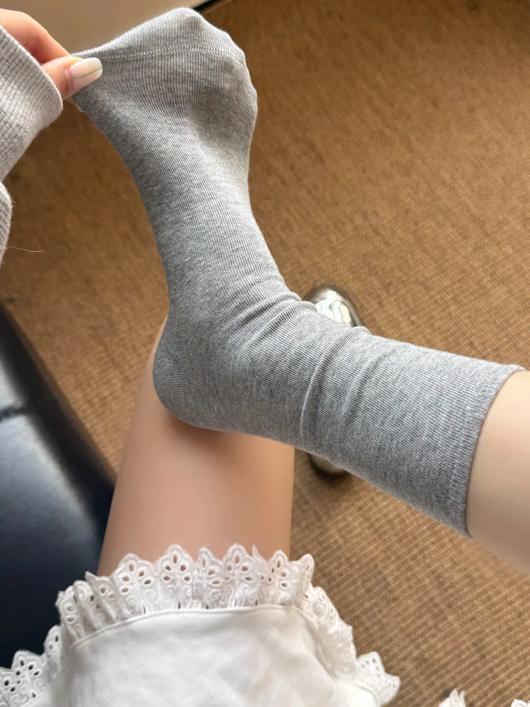 Summer Thin Socks for Women 2025 New Popular Style Class a Baby Cotton Pure Cotton Mid-Calf Socks Summer White Slouch Socks — feature 12