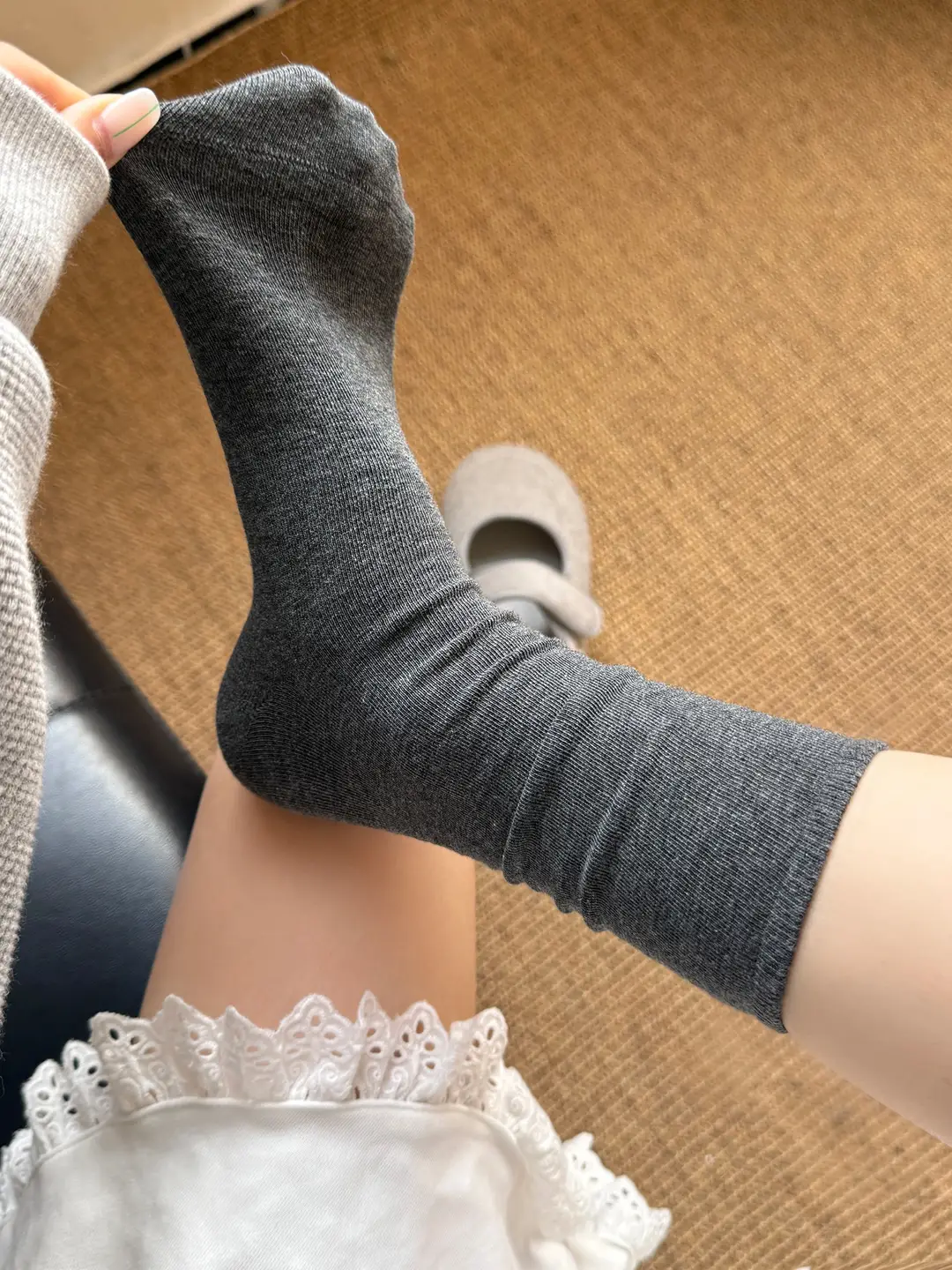 Summer Thin Socks for Women 2025 New Popular Style Class a Baby Cotton Pure Cotton Mid-Calf Socks Summer White Slouch Socks — feature 14