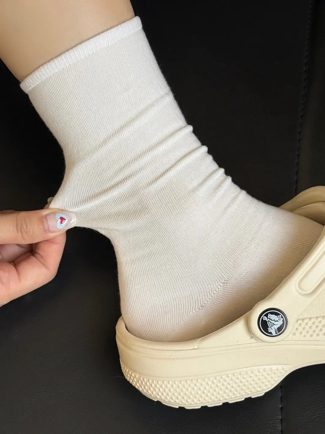 Summer Thin Socks for Women 2025 New Popular Style Class a Baby Cotton Pure Cotton Mid-Calf Socks Summer White Slouch Socks — feature 2