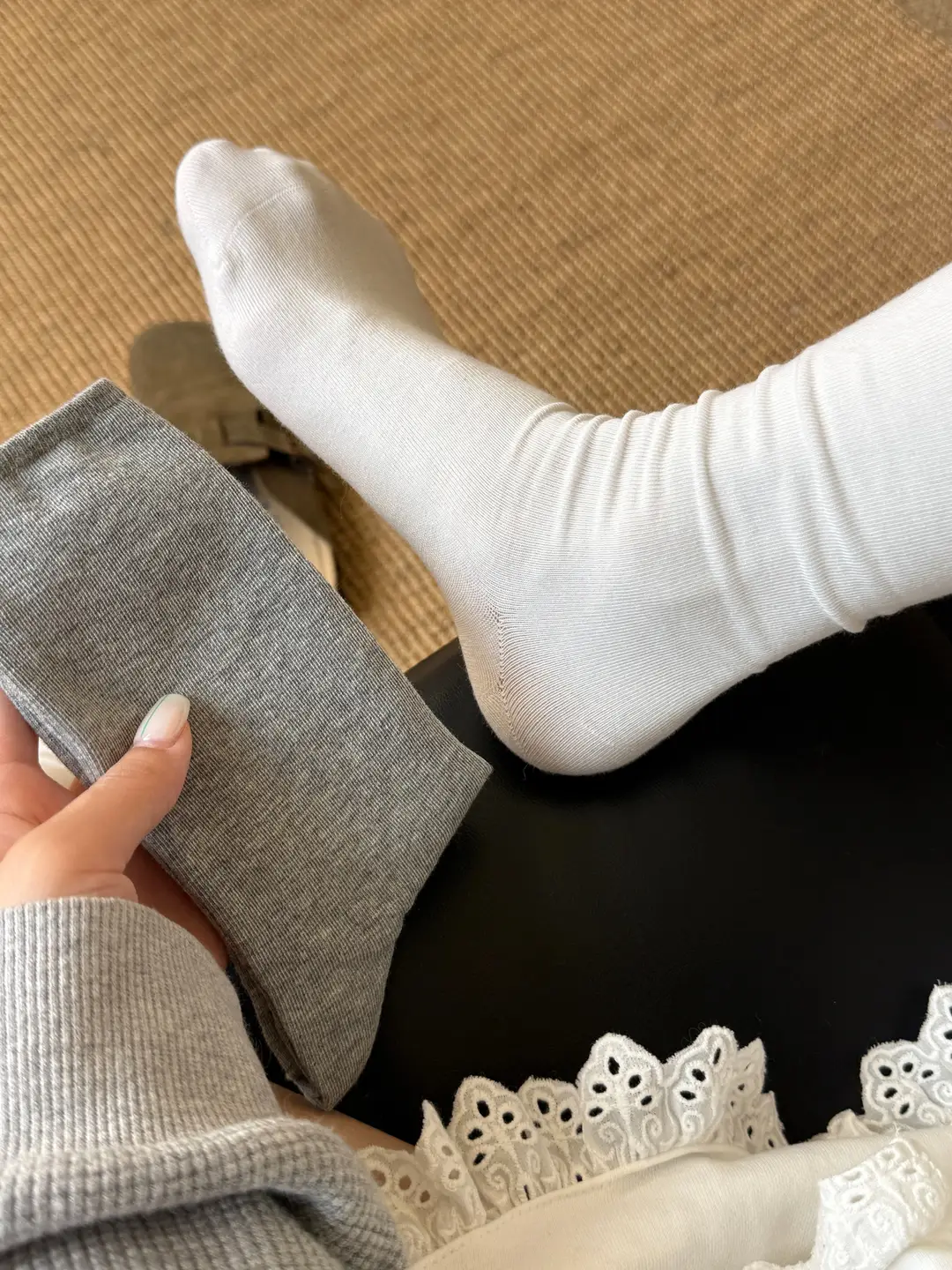Summer Thin Socks for Women 2025 New Popular Style Class a Baby Cotton Pure Cotton Mid-Calf Socks Summer White Slouch Socks — feature 8