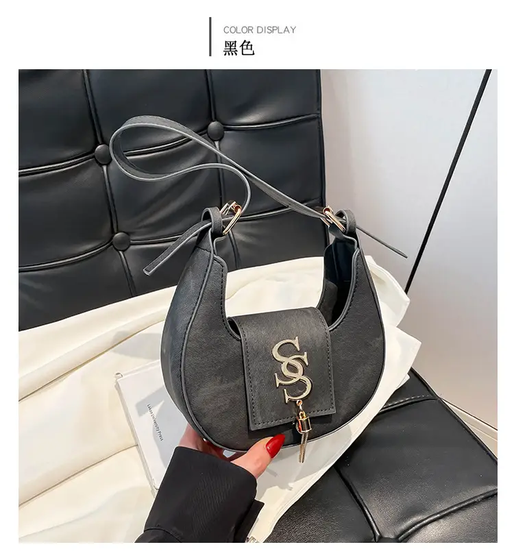 Women's 2025 Summer Shoulder Bag with PU Texture & Niche Hardware — feature 11