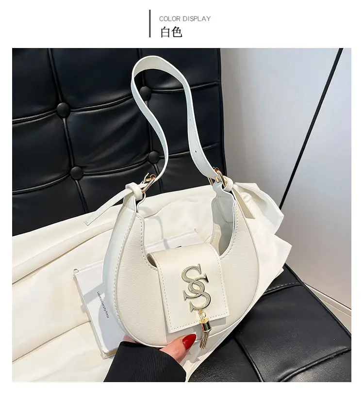 Women's 2025 Summer Shoulder Bag with PU Texture & Niche Hardware — feature 12