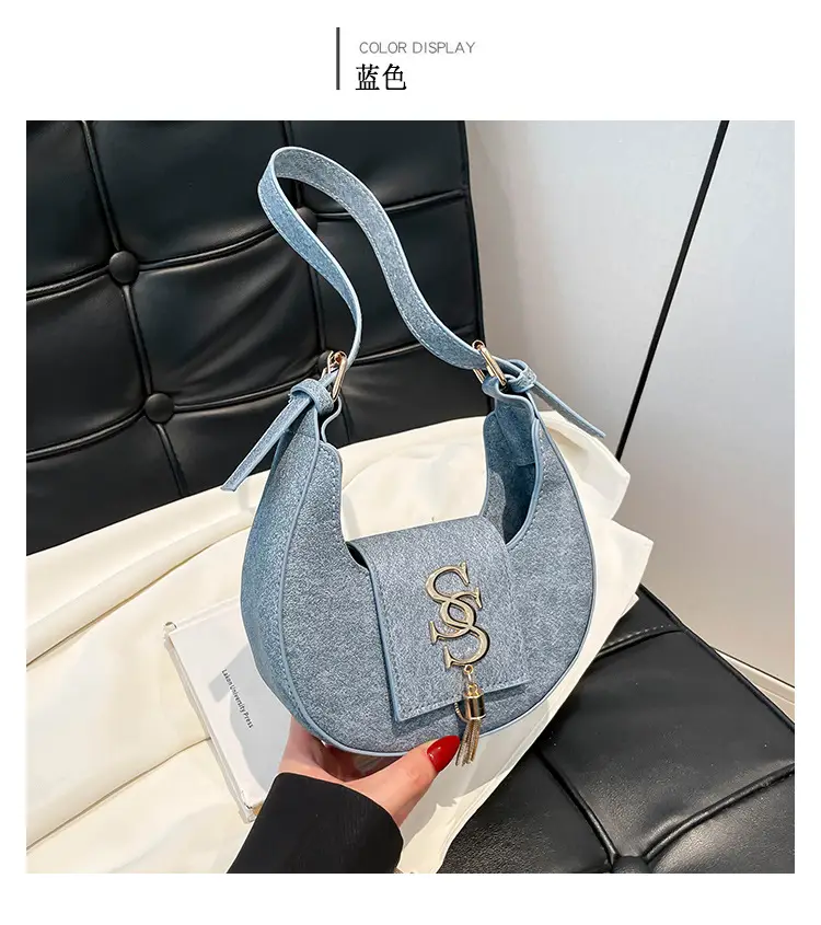 Women's 2025 Summer Shoulder Bag with PU Texture & Niche Hardware — feature 13